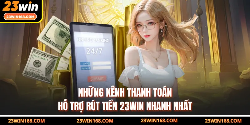 Những kênh thanh toán hỗ trợ rút tiền 23WIN nhanh nhất